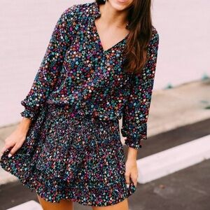 Current Air Aurelie Star Pleated Mini Dress Size Large